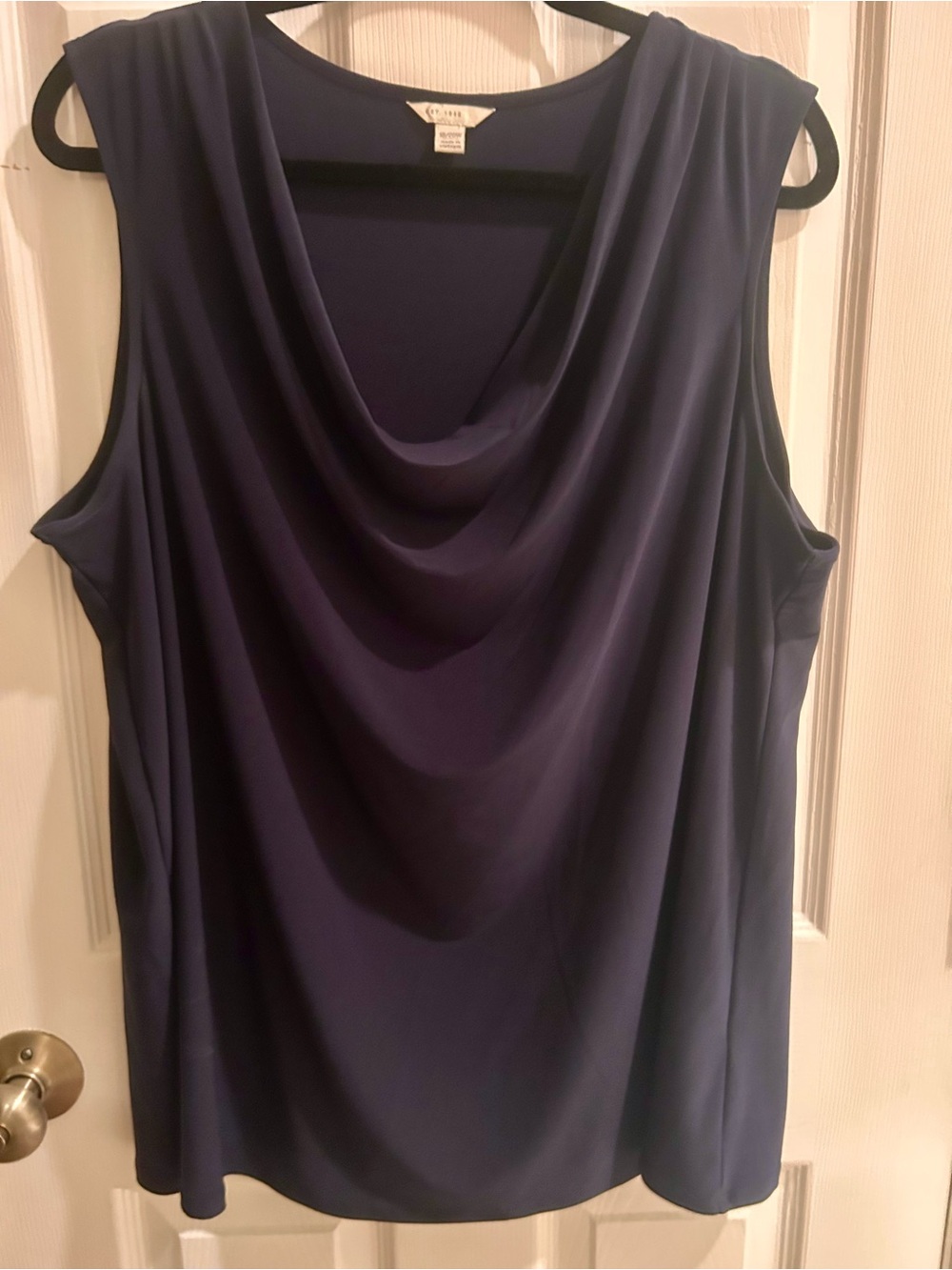 Cato Navy Cowl Neck Sleeveless Camisole